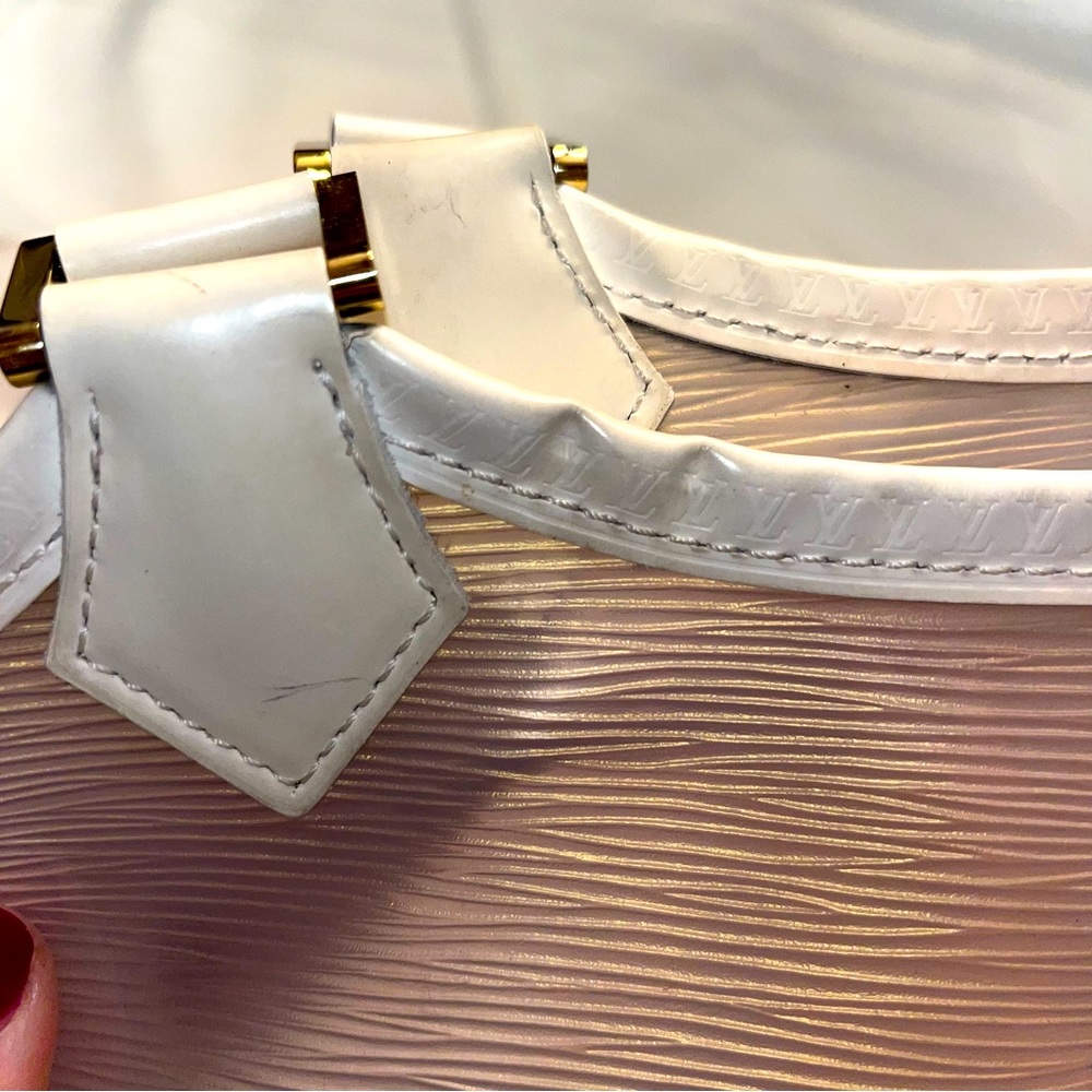 ❌SOLD❌  Louis Vuitton Epi Plage Clear Vinyl PVC & White Leather Tote Large - Picture 14 of 17